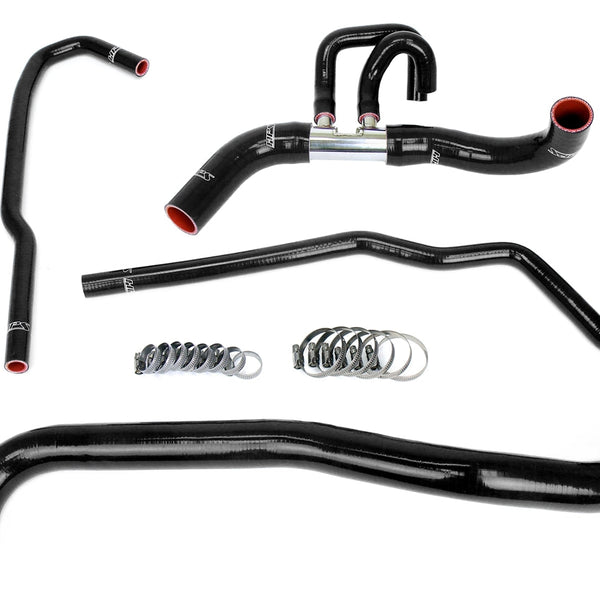 HPS Performance High Temp Reinforced Silicone Radiator and Heater Coolant Hose Kit Black 57-2090-BLK