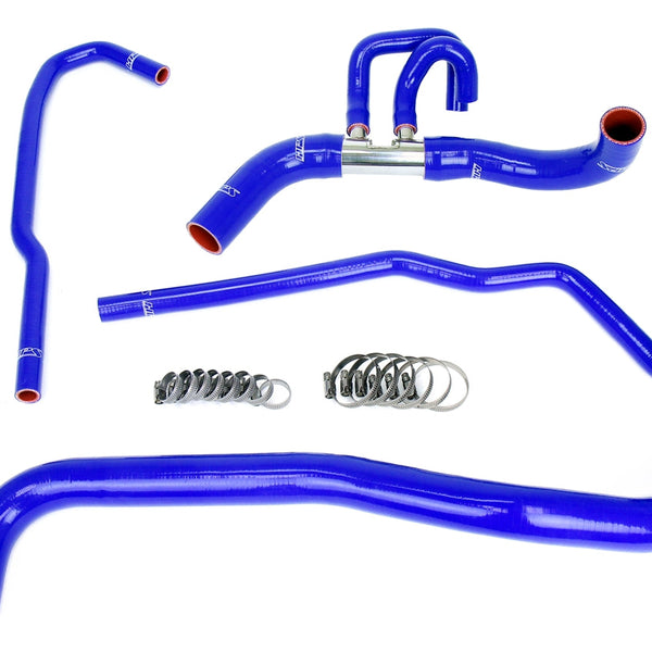 HPS Performance High Temp Reinforced Silicone Radiator and Heater Coolant Hose Kit Blue 57-2090-BLUE