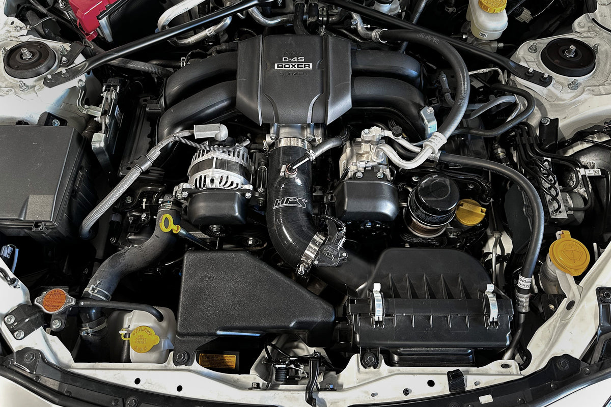 HPS Performance High-Temp Reinforced Silicone Air Intake Hose Kit (Black) - Subaru BRZ / Toyota GR86 - (2022-2026)