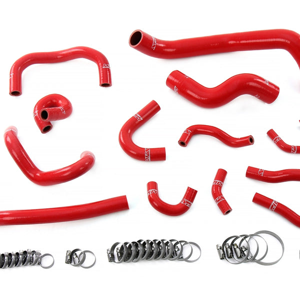 HPS Silicone Radiator Heater and Ancillary Coolant Hose Kit 1995-1998 Nissan Skyline GTR R33 RB26DETT BCNR33 Red 57-2135-RED