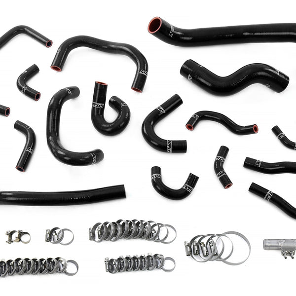 HPS Silicone Radiator Heater Ancillary and Breather Coolant Hose Kit 1995-1998 Nissan Skyline GTR R33 RB26DETT BCNR33 Black 57-2136-BLK
