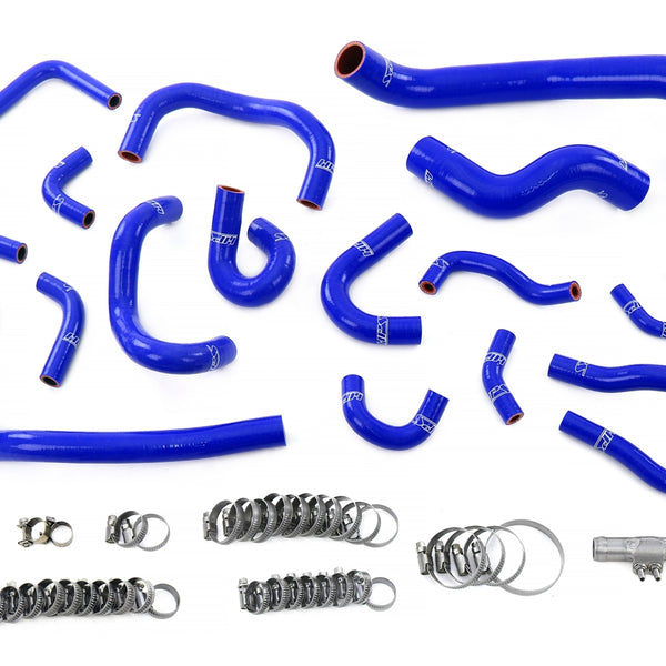 HPS Silicone Radiator Heater Ancillary and Breather Coolant Hose Kit 1995-1998 Nissan Skyline GTR R33 RB26DETT BCNR33 Blue 57-2136-BLUE