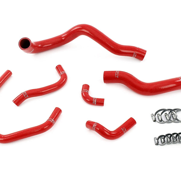 HPS Performance High Temp Reinforced Silicone Radiator and Heater Coolant Hose Kit Red 57-2147-RED