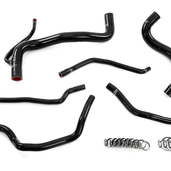 HPS Performance High Temp Reinforced Silicone Radiator Heater and expansion tank Coolant Hose Kit Black 57-2149-BLK