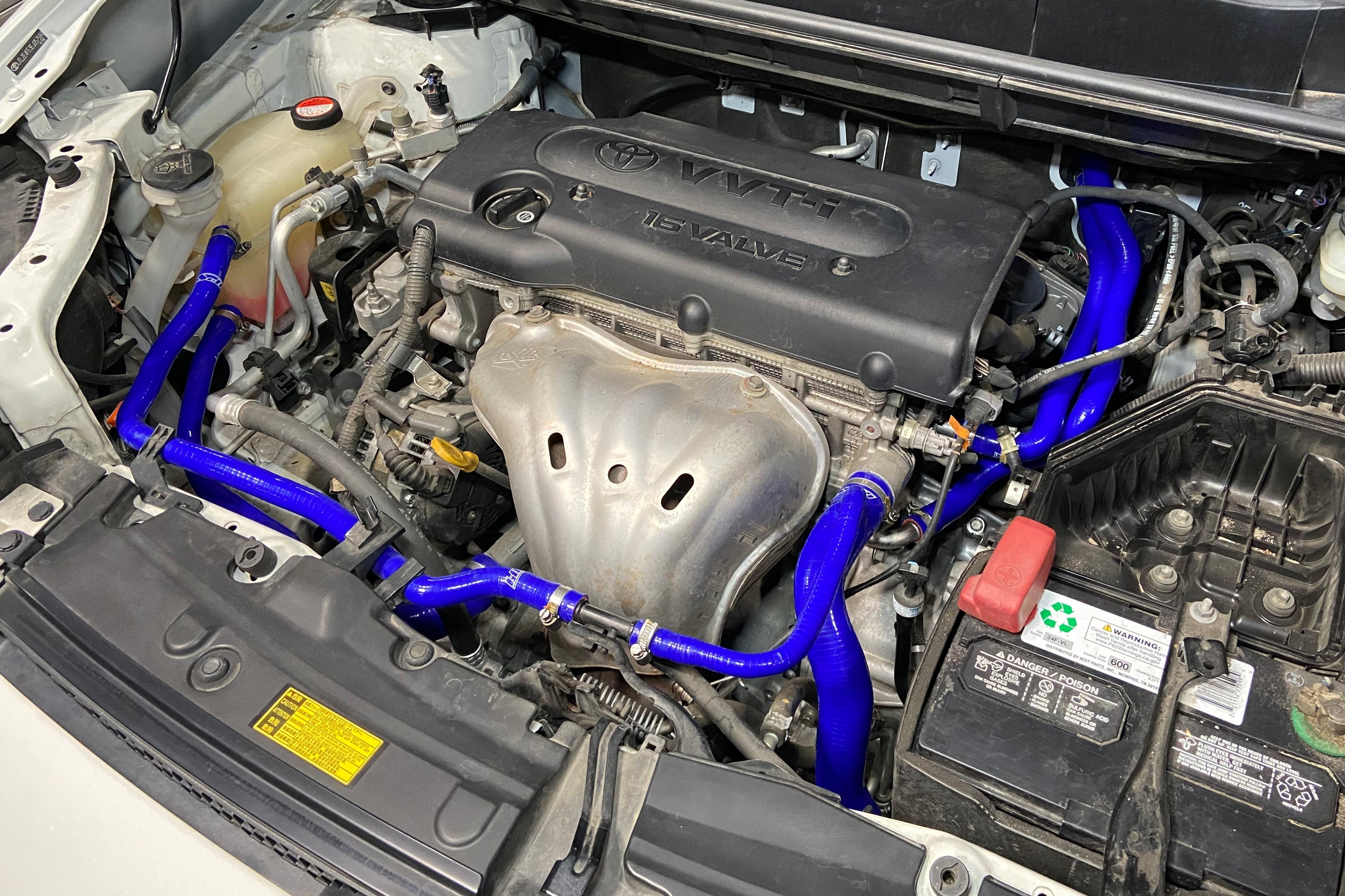 HPS Performance High Temp Reinforced Silicone Radiator, Heater, and expansion tank Coolant Hose Kit, Blue, 57-2149-BLUE
