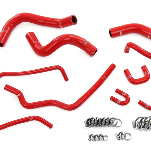 HPS Performance High Temp Reinforced Silicone Radiator Coolant Hose Kit Red 57-2167-RED
