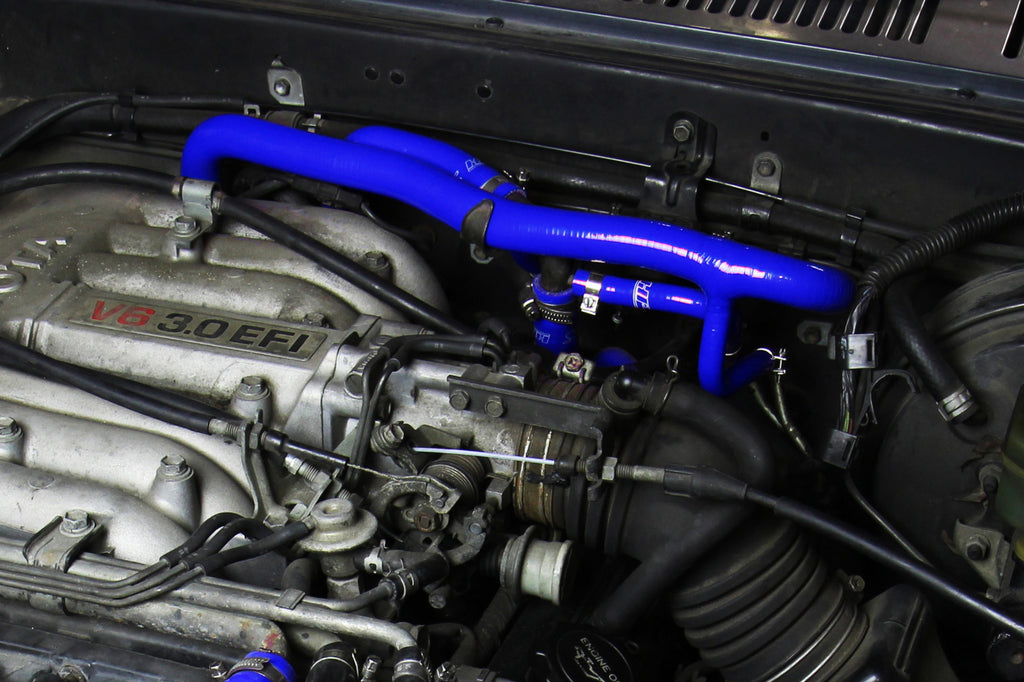 HPS Performance High Temp Reinforced Silicone Heater Coolant Hose Kit, Blue, 57-2190-BLUE