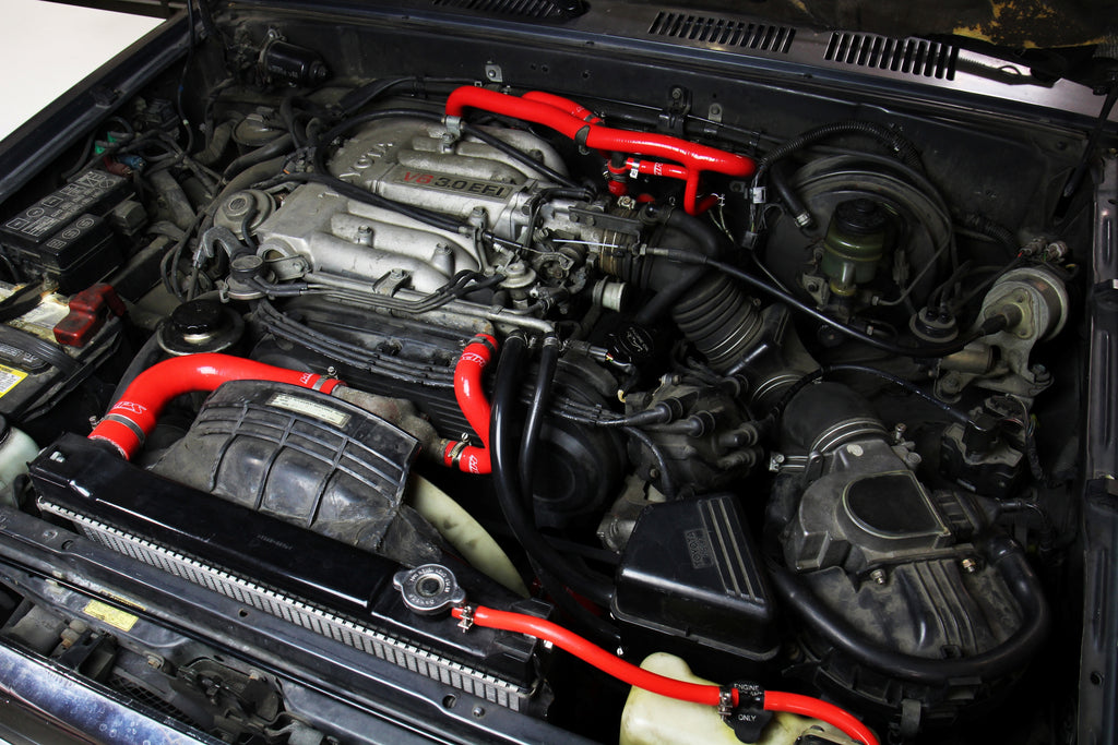 HPS Performance High-Temp Reinforced Silicone Radiator and Heater Coolant Hose Kit (Red) - Toyota 4Runner (1990-1991)