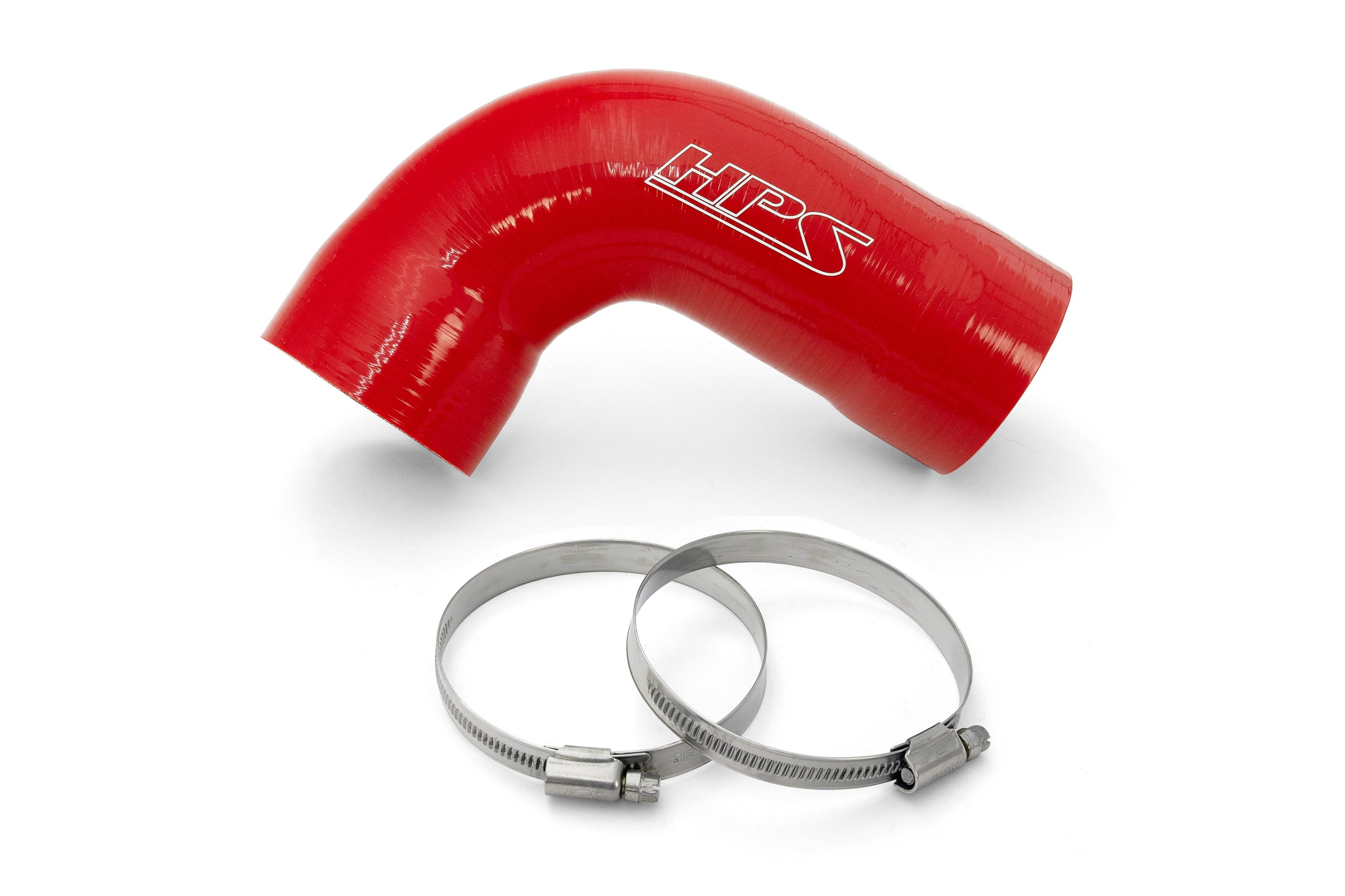 HPS Performance High Temp Reinforced Silicone Air Intake Hose Kit, Red, 57-2207-RED