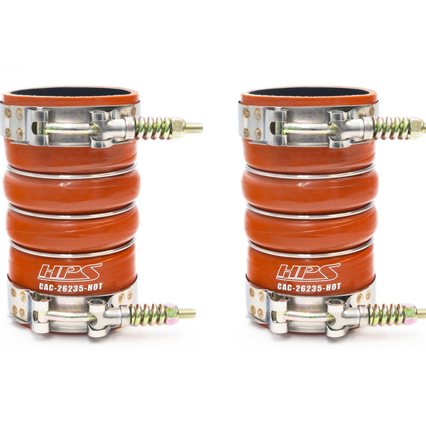 HPS Performance Ultra High Temp Aramid Reinforced Silicone Intercooler Hose Boots Kit Orange 57-2209