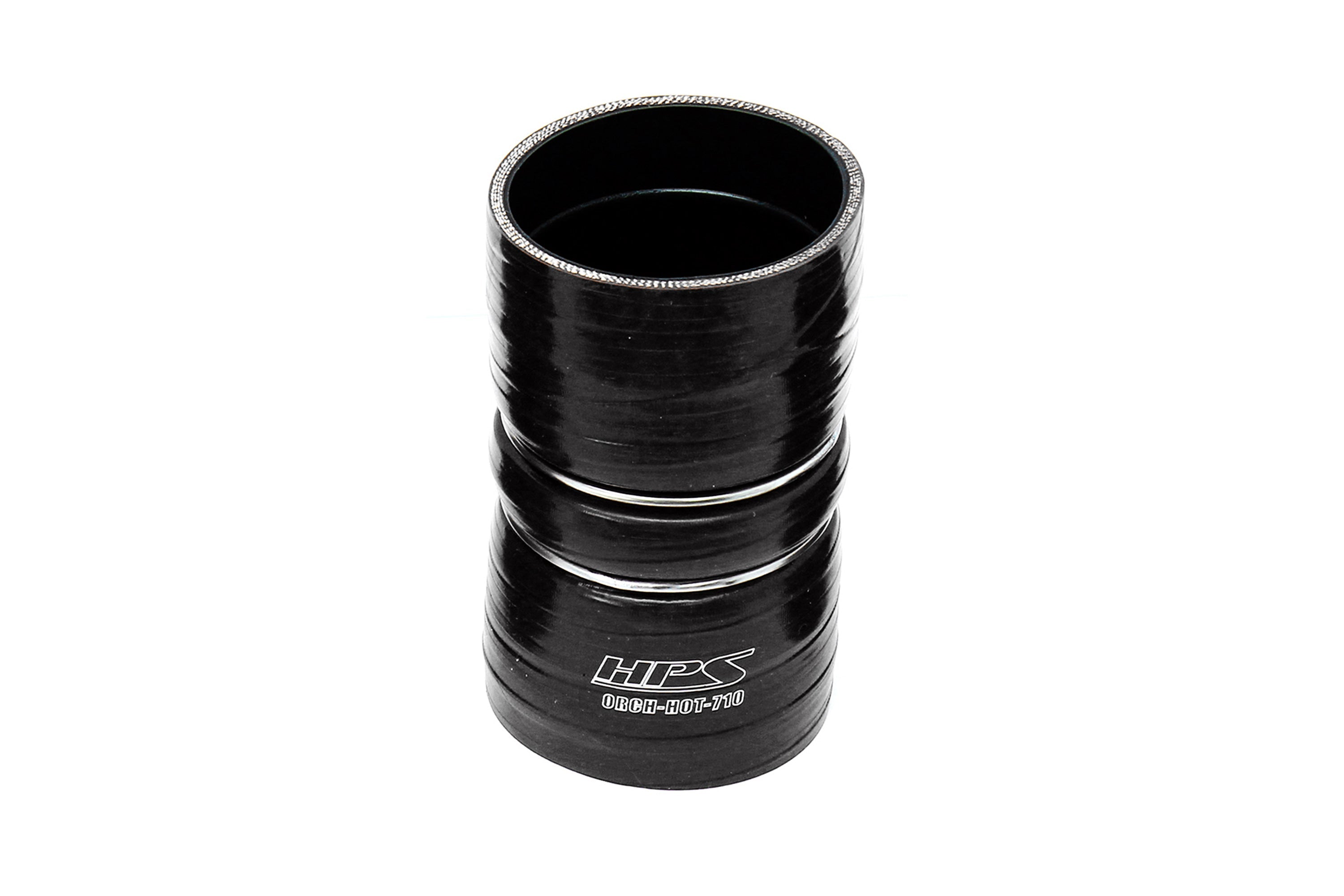 HPS Silicone Intercooler Boot Hose with Clamps, Black, 57-2239-BLK, replace OEM part # 3C34-6C640-CA, 3C34-6C640-DA