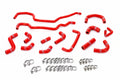 HPS Performance High Temp Reinforced Silicone Ancillary Coolant Hose Kit Red 57-2256-RED