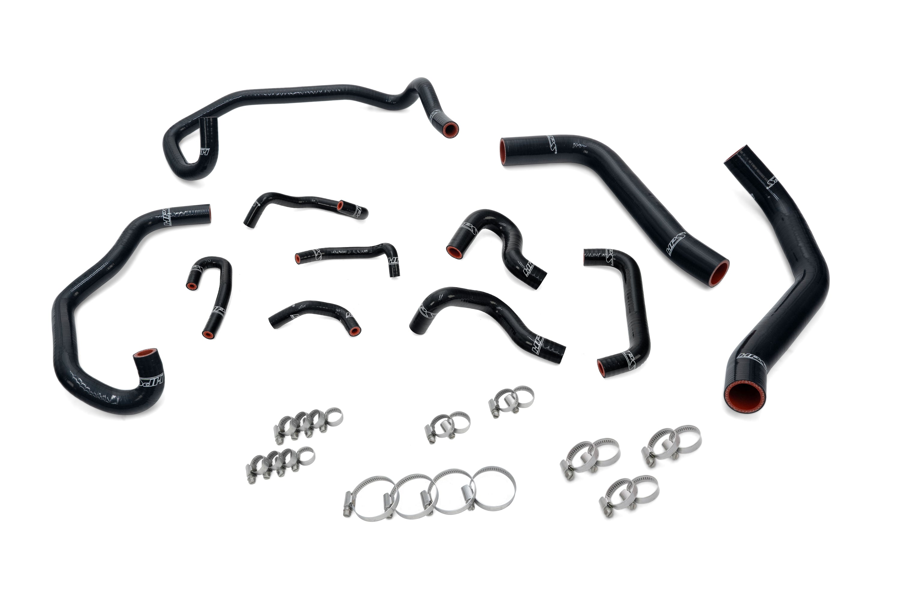 HPS Performance High Temp Reinforced Silicone Radiator Heater and Ancillary Coolant Hose Kit Black 57-2280-BLK