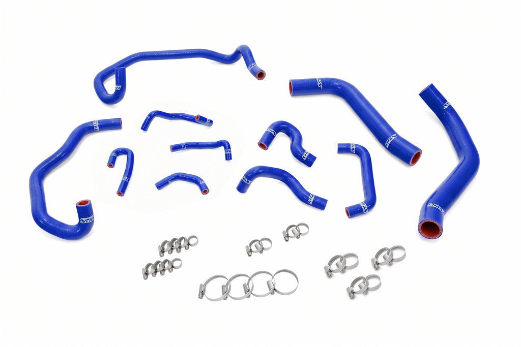 HPS Performance High Temp Reinforced Silicone Radiator Heater and Ancillary Coolant Hose Kit Blue 57-2280-BLUE