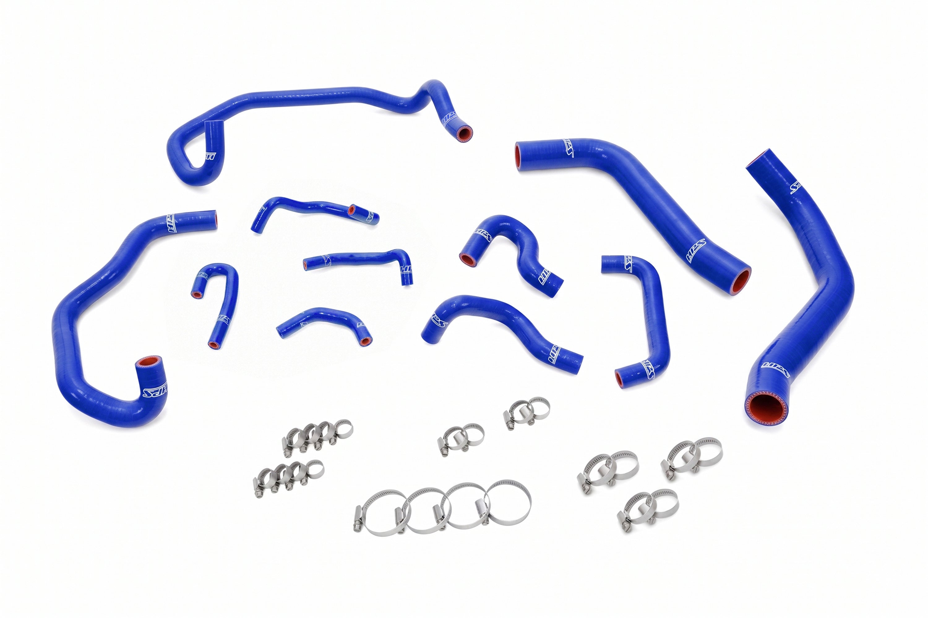 HPS Performance High Temp Reinforced Silicone Radiator Heater and Ancillary Coolant Hose Kit Blue 57-2280-BLUE
