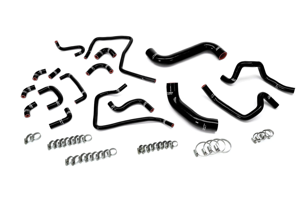 HPS Performance Silicone Radiator Heater and Ancillary Coolant Hose Kit Black 57-2304-BLK