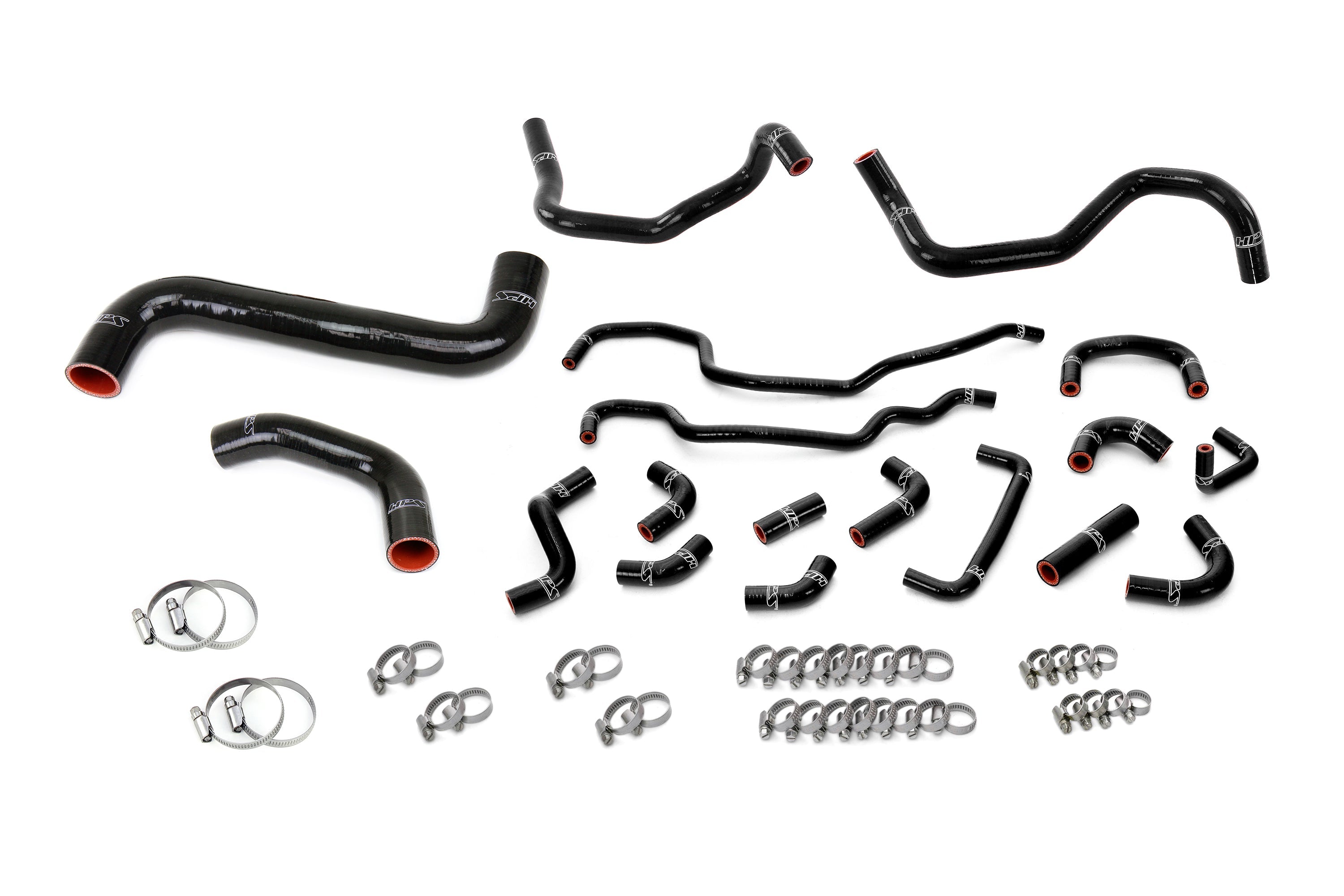 HPS Performance High Temp Reinforced Silicone Radiator Heater and Ancillary Coolant Hose Kit Black 57-2318-BLK