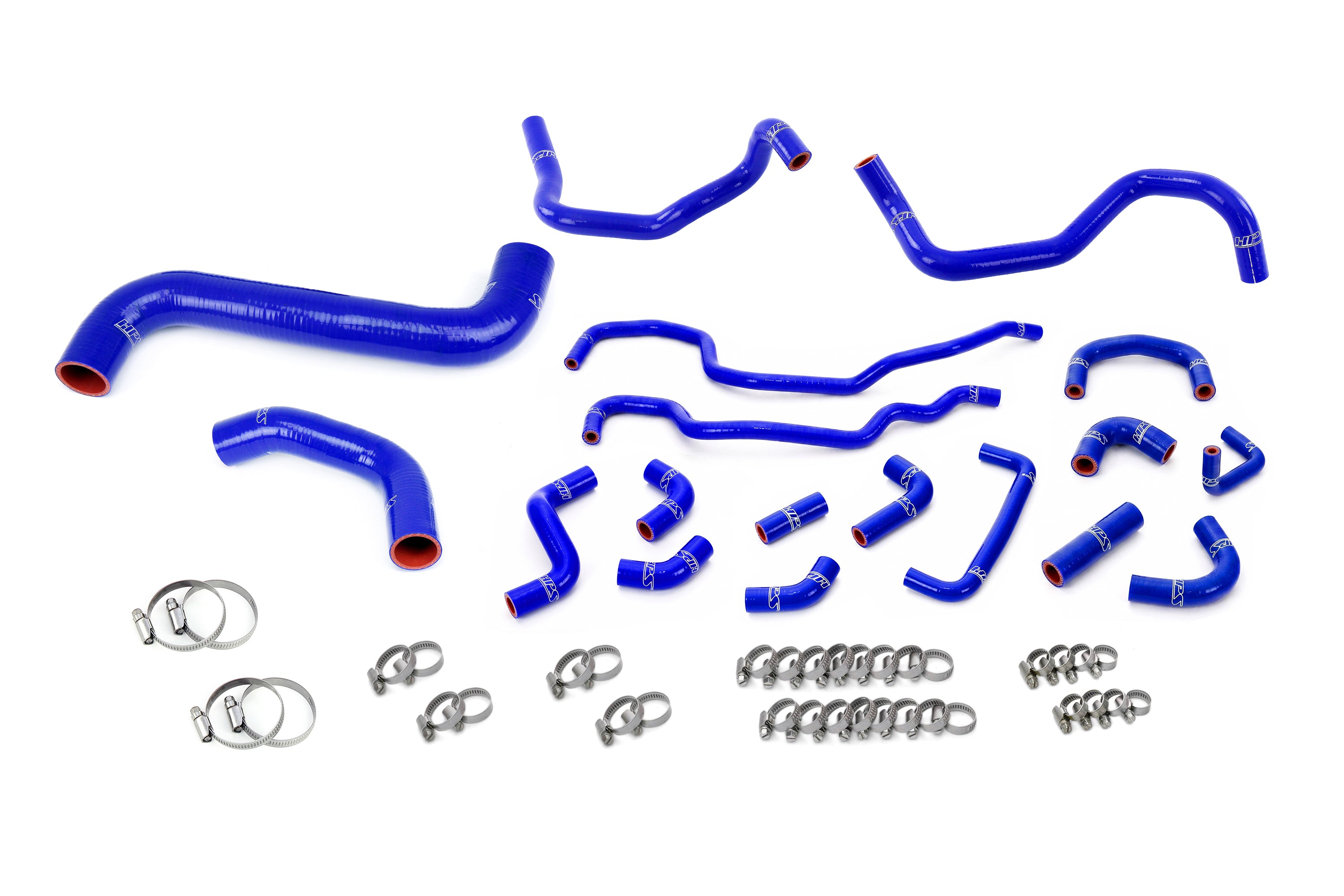 HPS Performance High Temp Reinforced Silicone Radiator Heater and Ancillary Coolant Hose Kit Blue 57-2318-BLUE