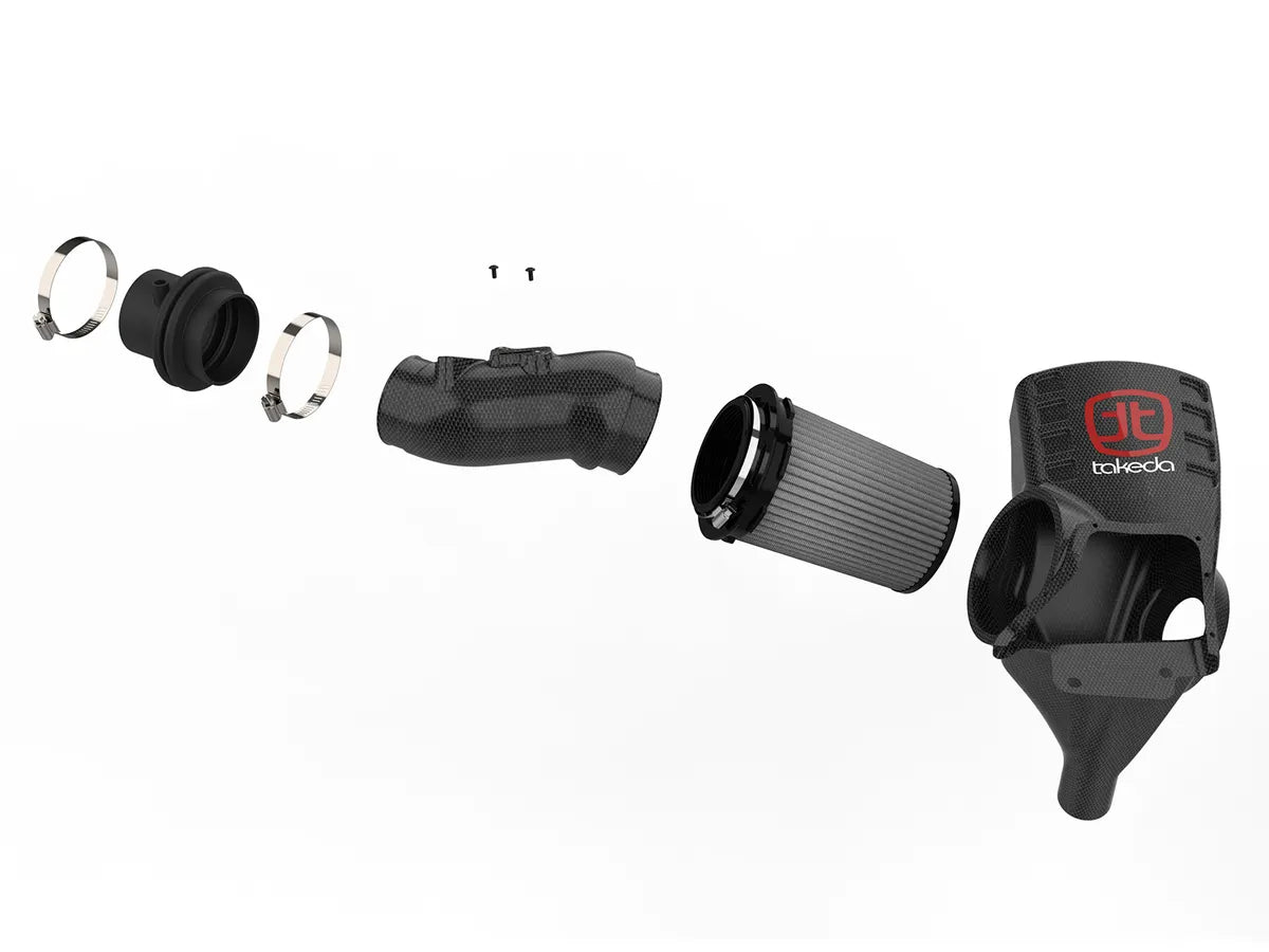 aFe Takeda Black Series Momentum Carbon Fiber Cold Air Intake System w/ Pro DRY S Filter - Honda Civic Type-R FK8 (2017-2021)