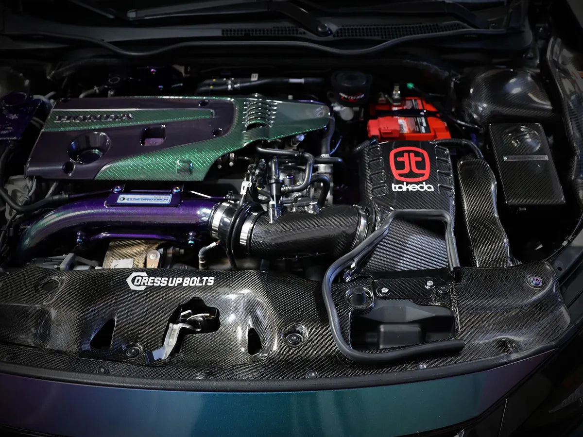 aFe Takeda Black Series Momentum Carbon Fiber Cold Air Intake System w/ Pro DRY S Filter - Honda Civic Type-R FK8 (2017-2021)