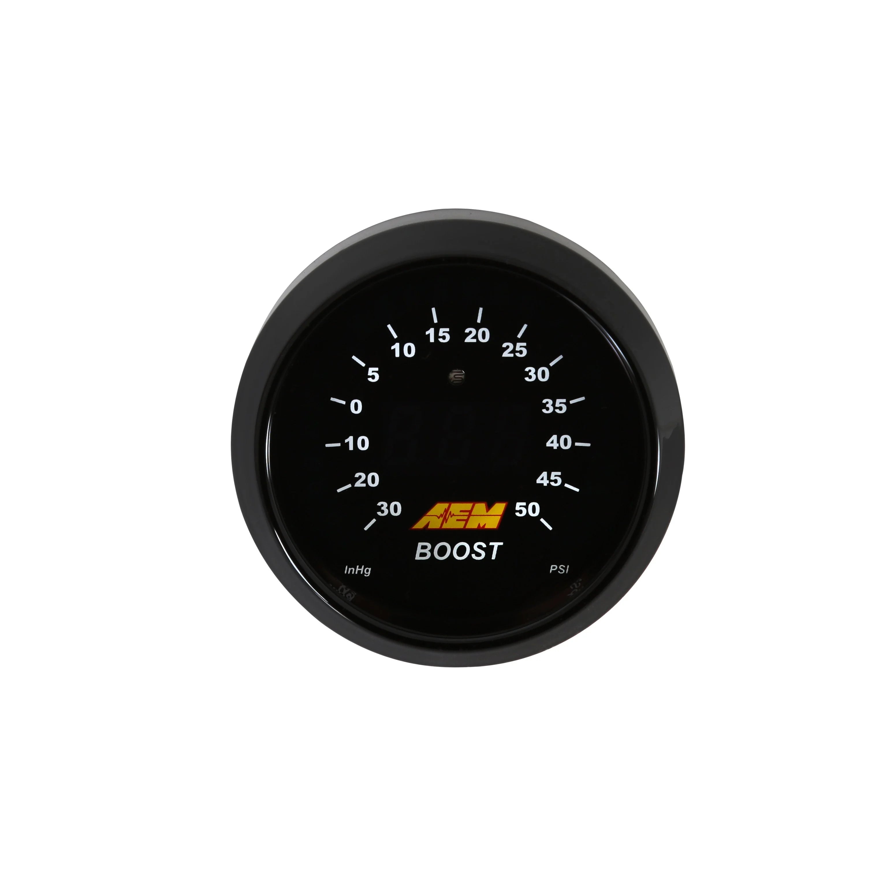 AEM Electronics 52MM Digital Electronic Hi Boost Gauge Meter Kit -30 to 50 PSI