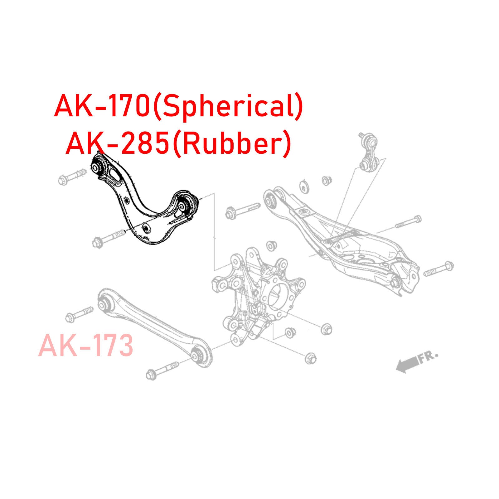 GSP Godspeed Project - Honda Accord 2018+UP Adjustable Rear Camber Arms With Urethane Bushings