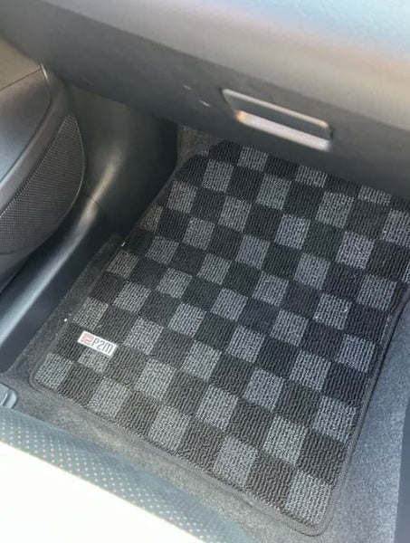 Phase 2 Motortrend (P2M) Checkered Carpet Race Floor Mats - Toyota GR Yaris RHD (2020+)