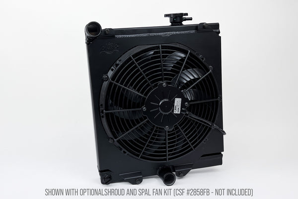CSF High-Performance Half Radiator - Black - Mitsubishi Lancer Evolution EVO 7 / 8 / 9
