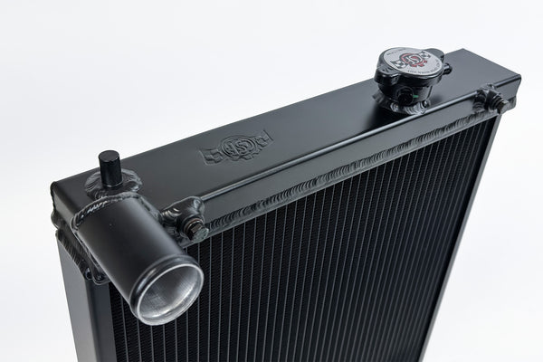 CSF High-Performance Half Radiator - Black - Mitsubishi Lancer Evolution EVO 7 / 8 / 9