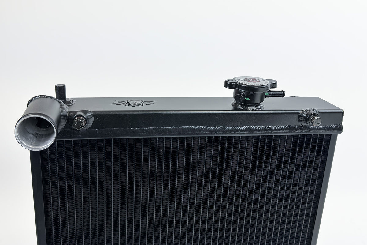 CSF High-Performance Half Radiator - Black - Mitsubishi Lancer Evolution EVO 7 / 8 / 9
