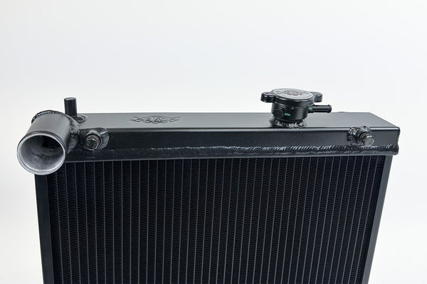 CSF High-Performance Half Radiator - Black - Mitsubishi Lancer Evolution EVO 7 / 8 / 9