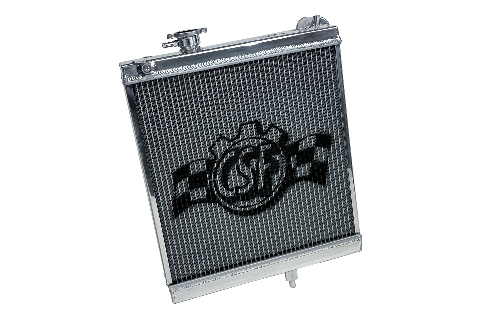 CSF High-Performance Half Radiator - Polished - Mitsubishi Lancer Evolution EVO 7 / 8 / 9