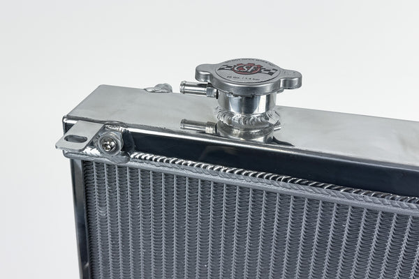 CSF High-Performance Half Radiator - Polished - Mitsubishi Lancer Evolution EVO 7 / 8 / 9