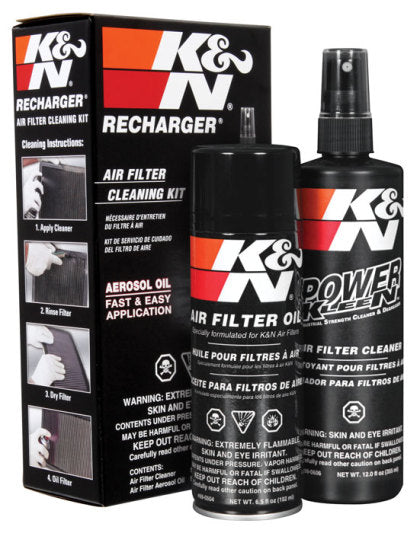 K&N Recharger/Filter Cleaning Kit Aerosol Oil Engine Cleaner Care Spray