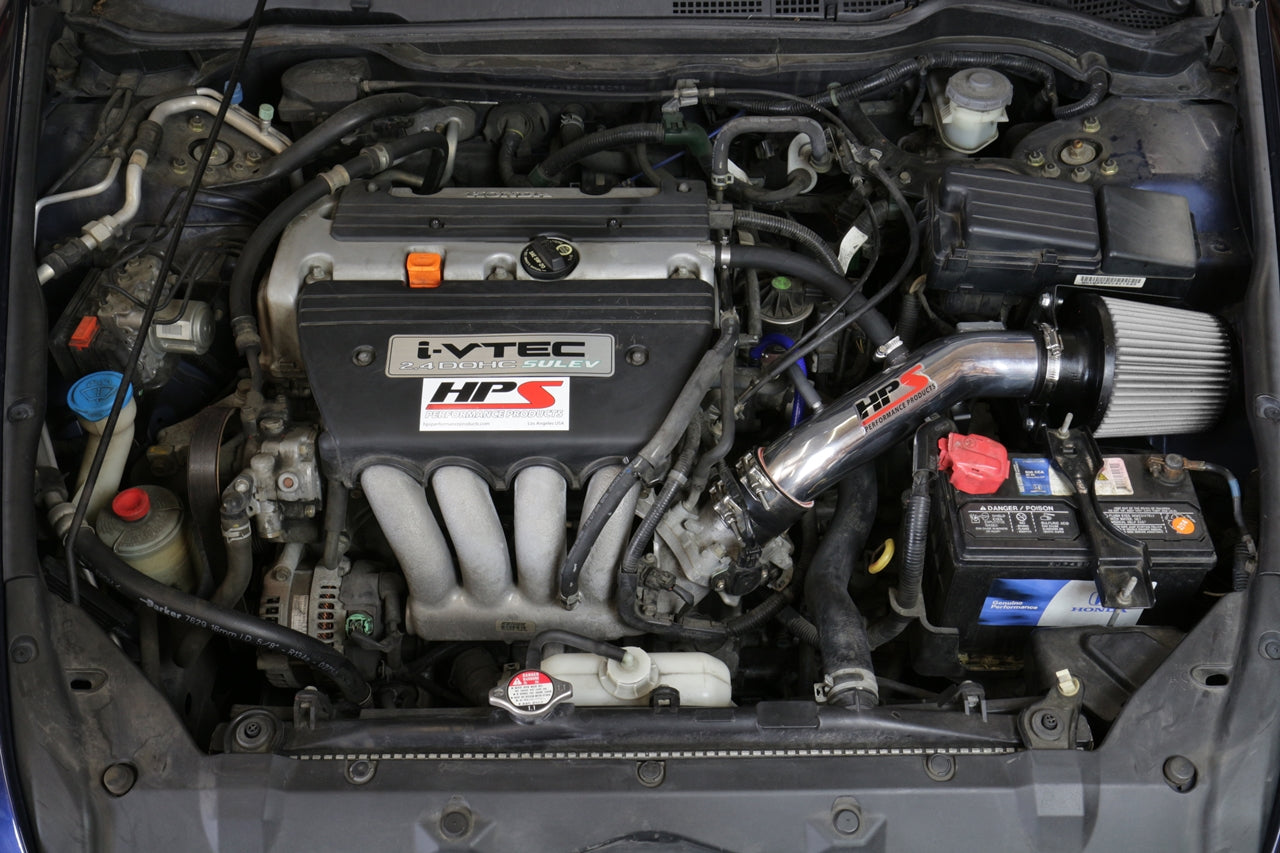 HPS Performance Air Intake Kit with Heat Shield, Blue, 827-173BL