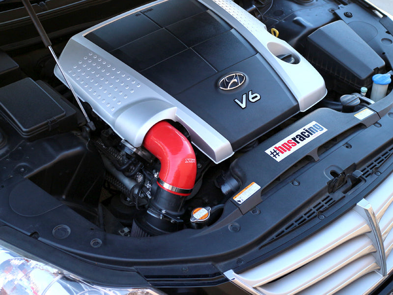 HPS Performance Silicone Air Intake Kit, Red, 827-276R
