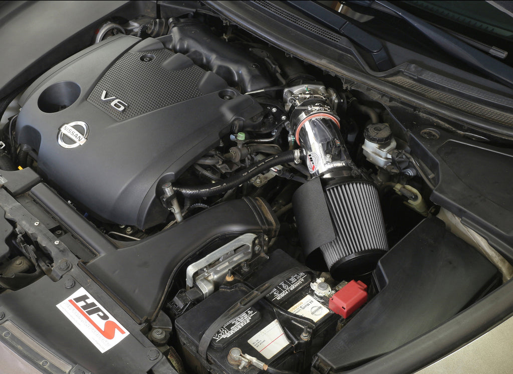 HPS Performance Air Intake Kit with Heat Shield, Red, 827-533R