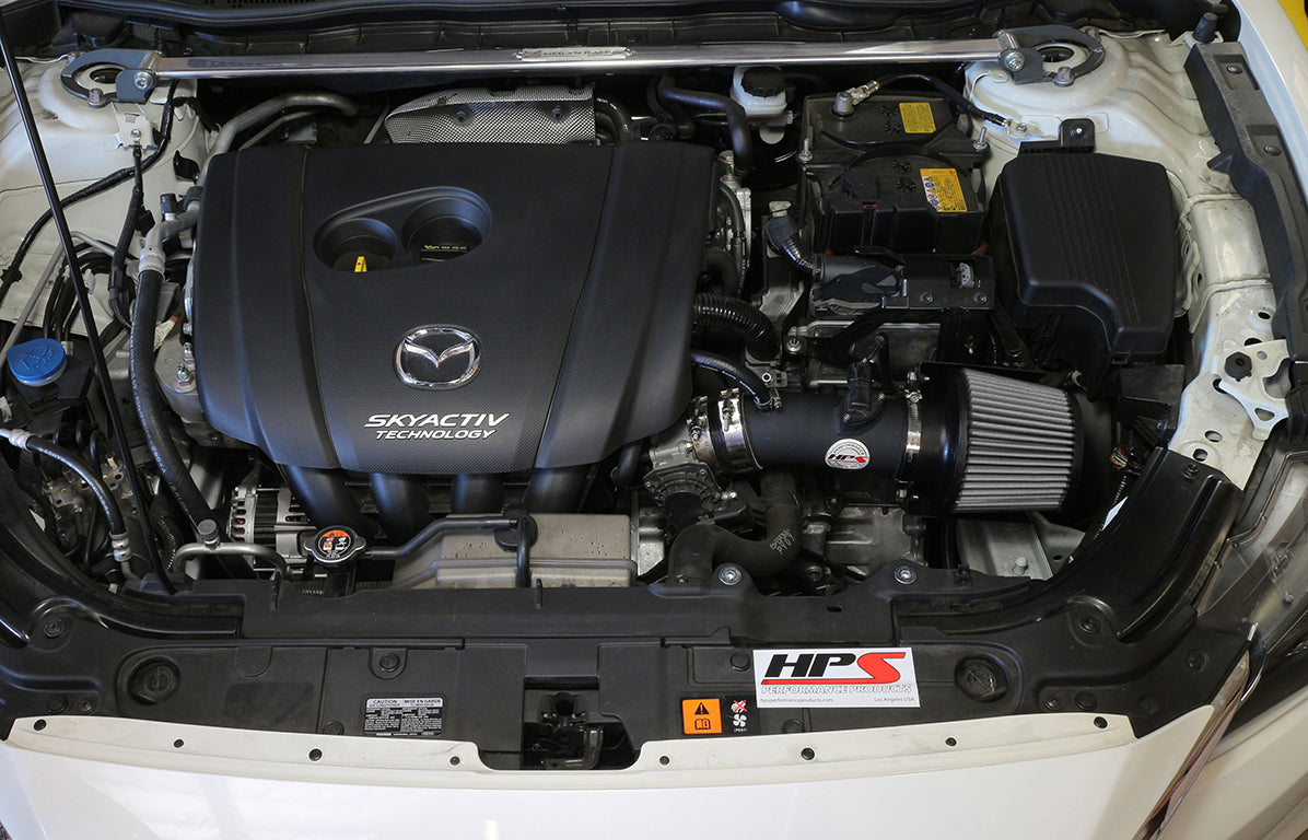 HPS Performance Air Intake Kit with Heat Shield, Black, 827-547WB