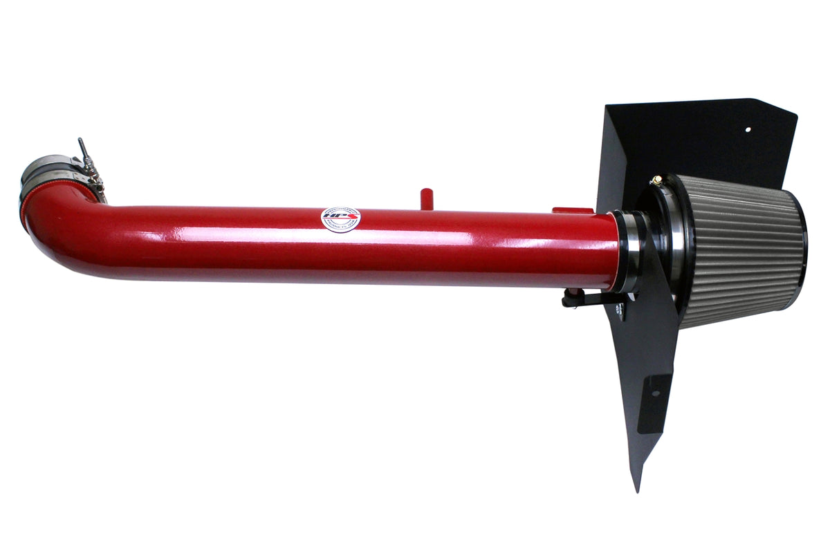 HPS Performance Air Intake Kit with Heat Shield Red 827-567R