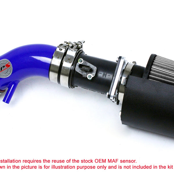 HPS Performance Air Intake Kit with Heat Shield Blue 827-570BL