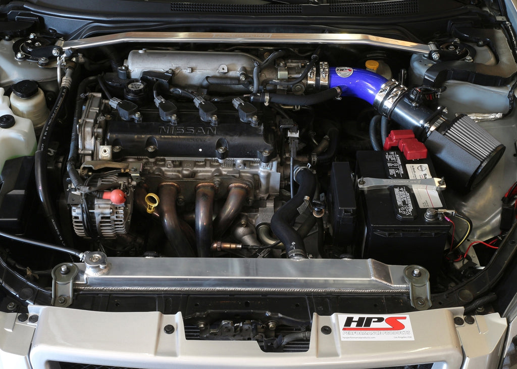 HPS Performance Air Intake Kit with Heat Shield (Blue) - Nissan Altima 4Cyl - (2002-2006)
