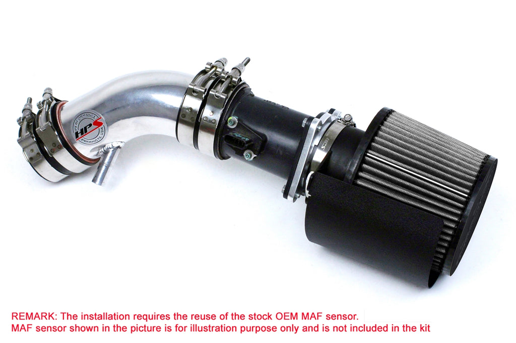 HPS Performance Air Intake Kit with Heat Shield Polished 827-570P
