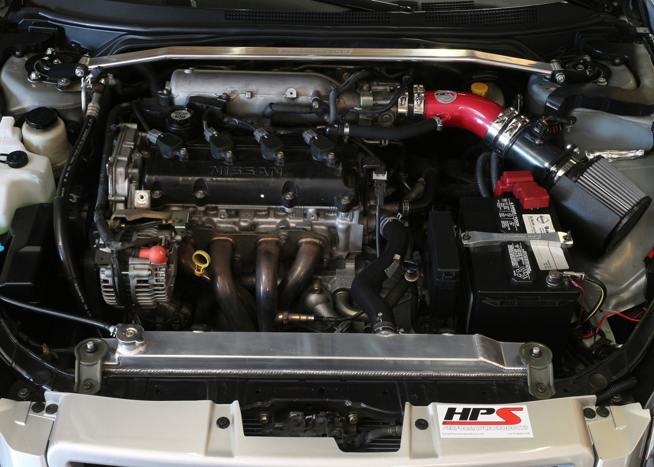 HPS Performance Air Intake Kit with Heat Shield (Red) - Nissan Altima 4Cyl - (2002-2006)