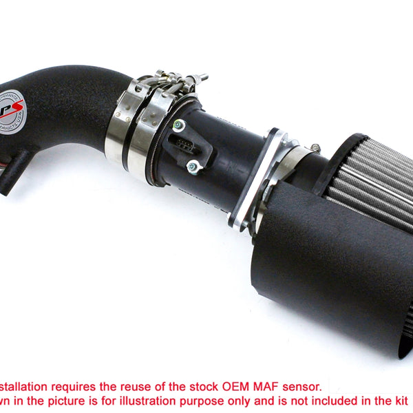 HPS Performance Air Intake Kit with Heat Shield Black 827-570WB