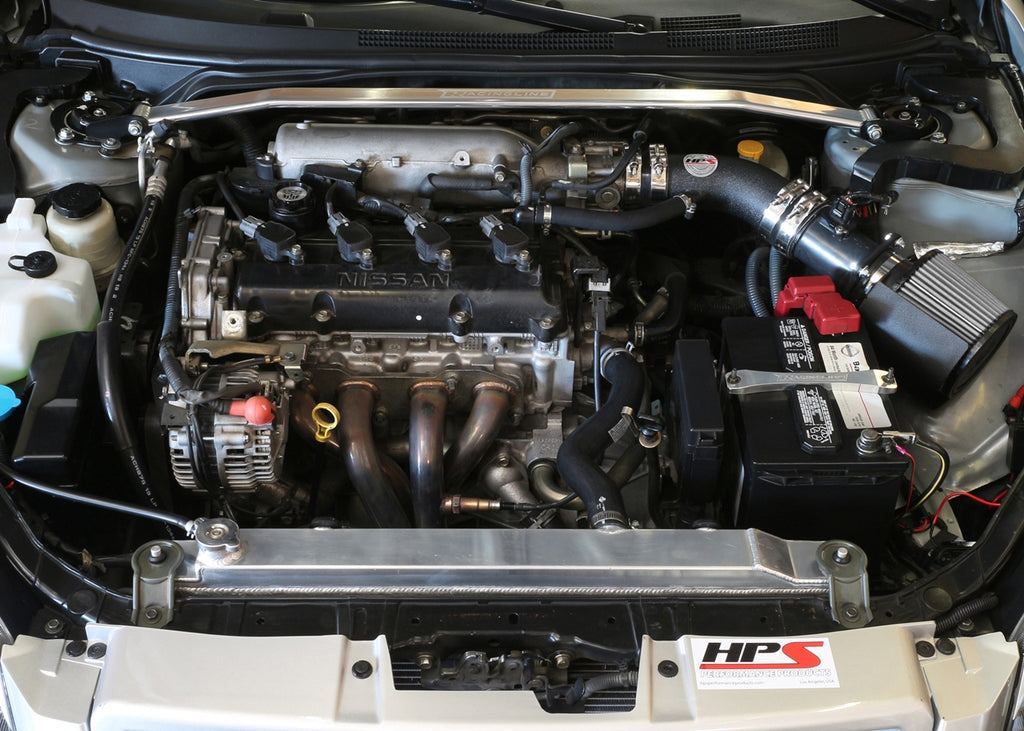 HPS Performance Air Intake Kit with Heat Shield (Black) - Nissan Altima 4Cyl - (2002-2006)