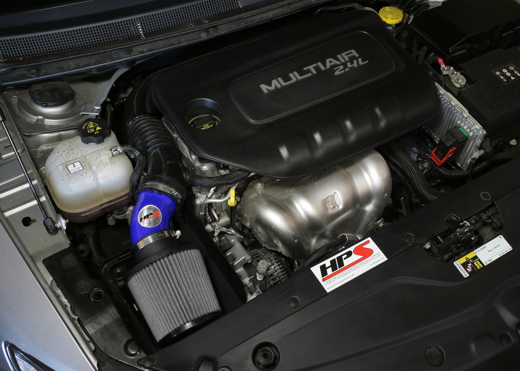 HPS Performance Air Intake Kit with Heat Shield (Blue) - Chrysler 200 without MAF sensor. This intake does not fit vehicle / Chrysler 200 without MAF sensor - (2015-2017)