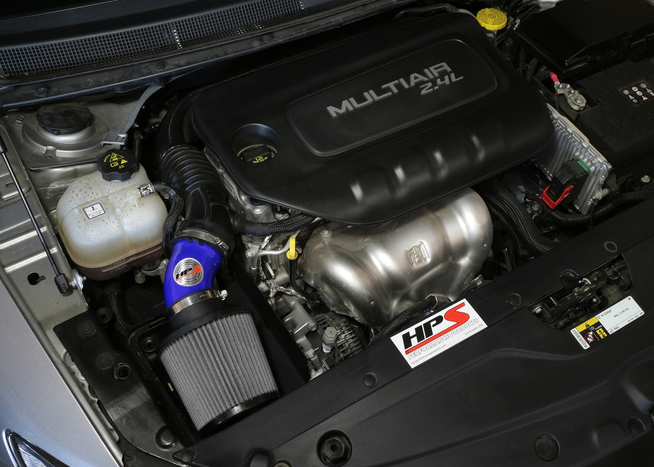 HPS Performance Air Intake Kit with Heat Shield (Blue) - Chrysler 200 without MAF sensor. This intake does not fit vehicle / Chrysler 200 without MAF sensor - (2015-2017)