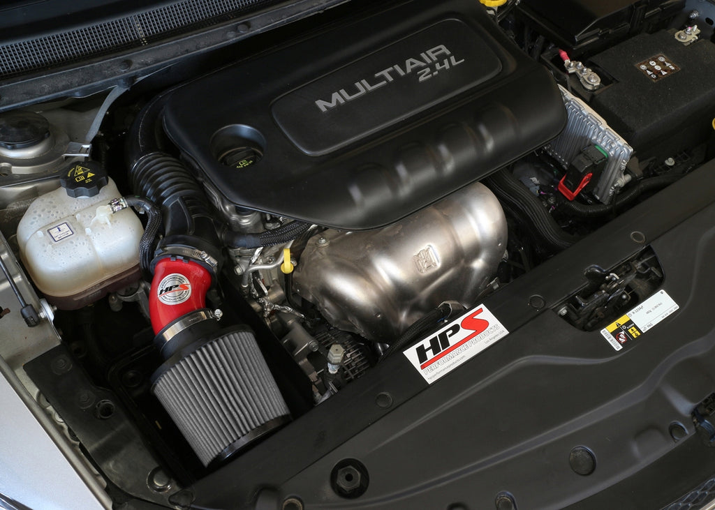 HPS Performance Air Intake Kit with Heat Shield (Red) - Chrysler 200 without MAF sensor. This intake does not fit vehicle / Chrysler 200 without MAF sensor - (2015-2017)