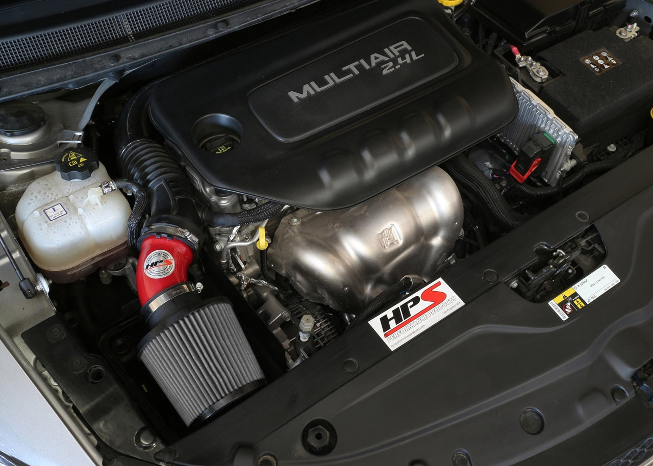 HPS Performance Air Intake Kit with Heat Shield (Red) - Chrysler 200 without MAF sensor. This intake does not fit vehicle / Chrysler 200 without MAF sensor - (2015-2017)