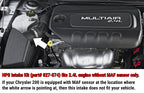 HPS Performance Air Intake Kit with Heat Shield (Polished) - Chrysler 200 without MAF sensor. This intake does not fit vehicle / Chrysler 200 without MAF sensor - (2015-2017)